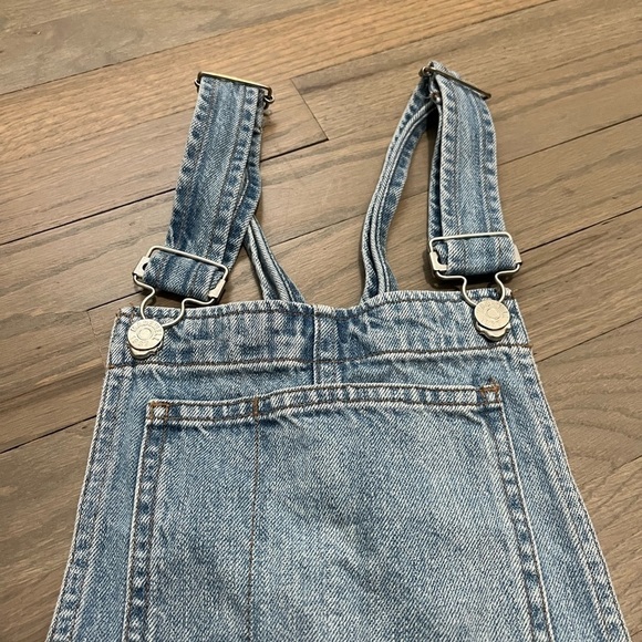 Madewell Women Size XS Cotton Denim Shortalls Bib Jean Overall Shorts - Picture 6 of 9